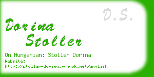 dorina stoller business card